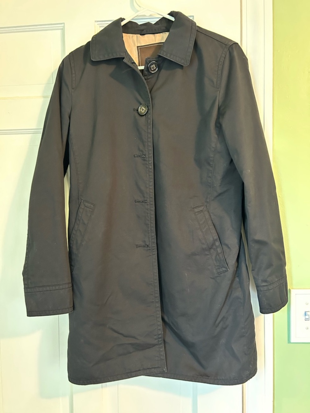 Coach Black and Gold Lightweight Trench Coat Women’s XS